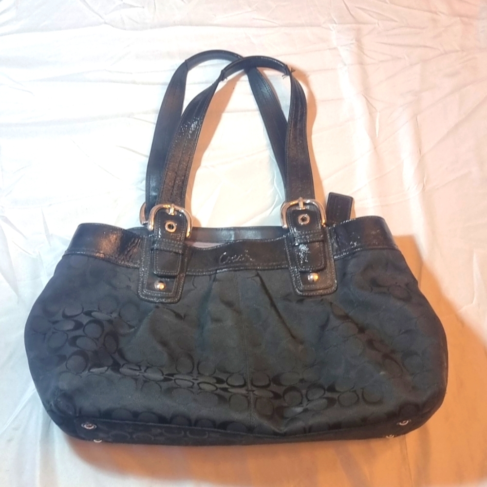 Coach black hobo purse large size
